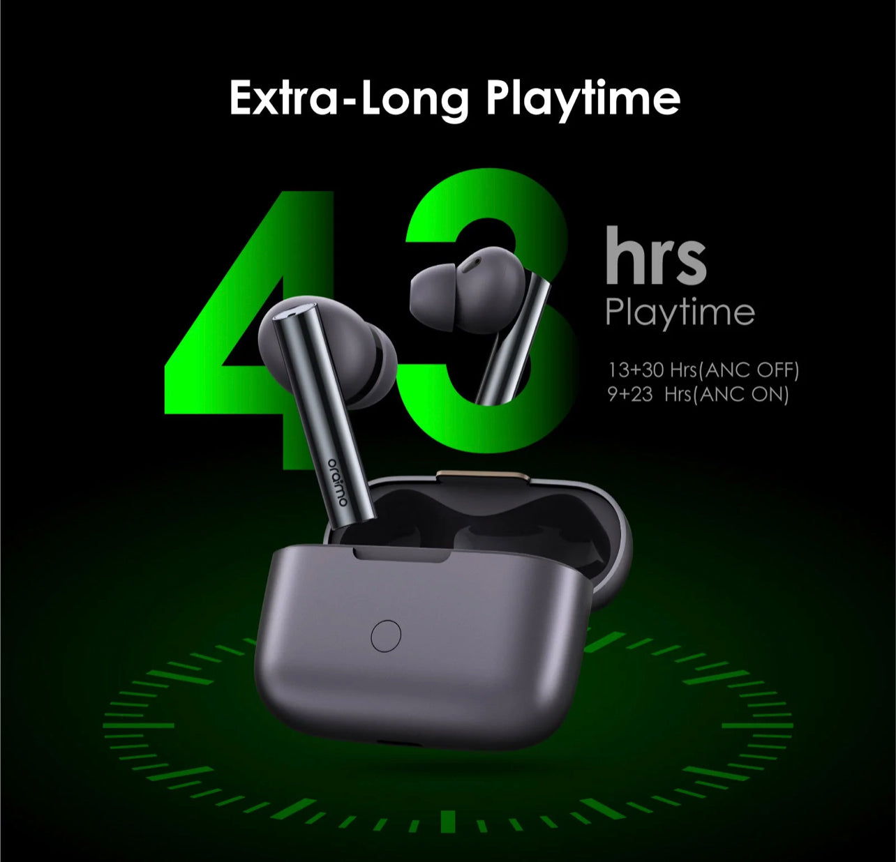 Oraimo FreePods Pro ANC | Active Noise cancellation - Warranty 365 days بضمان سنة سماعات أذن لا سلكية لعزل الضوضاء وتشغيل يدوم لفترة طويلة