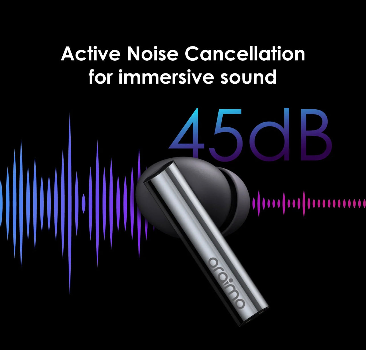 Oraimo FreePods Pro ANC | Active Noise cancellation - Warranty 365 days بضمان سنة سماعات أذن لا سلكية لعزل الضوضاء وتشغيل يدوم لفترة طويلة