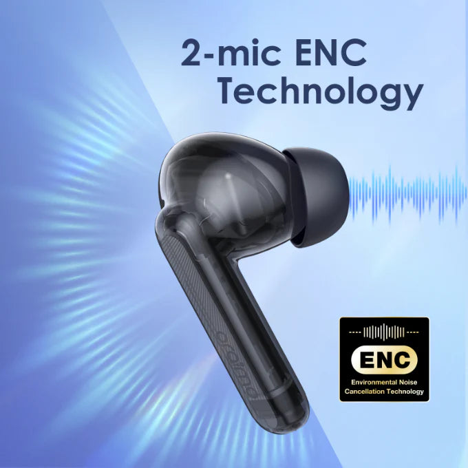 Oraimo FreePods Lite W330 - True Wireless Earbuds IPX5-Water Resistant, with 2 Mics - ضمان سنه من الوكيل