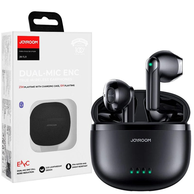 Joyroom TL11 Dual-Mic ENC True Wireless Earphones - Black