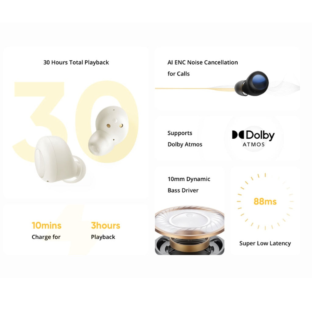 Realme Buds Q2s - local warranty 12 months