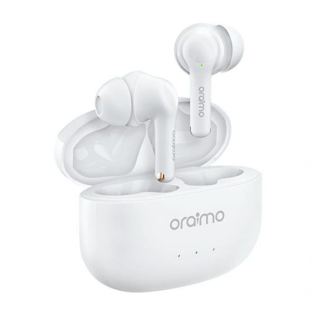 Oraimo FreePods 3C ENC Playtime True Wireless Earbuds- White- warranty 365 days - ضمان سنه الوكيل المحلي