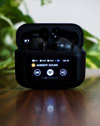 AWEI T96 ANC Wireless Bluetooth V 5.4 Earphones Noise Reduction Headphones Full-Color LED Touchscreen TWS Sport Headest With Mic - Black - Local Warranty 6 months