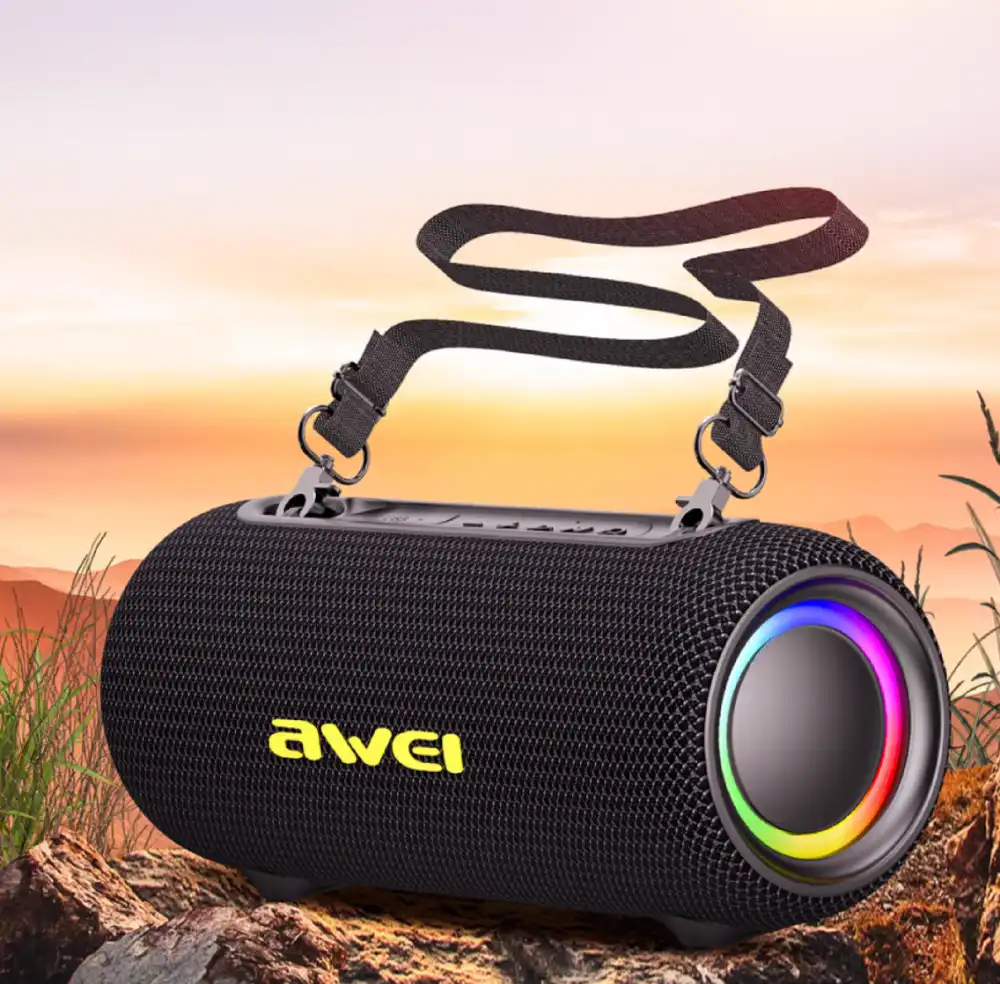 Awei KA33 Bluetooth Speaker 26W Hi-Fi Music Waterproof Outdoor Speaker With Dynamic RGB Lighting - Local warranty - 6 Months