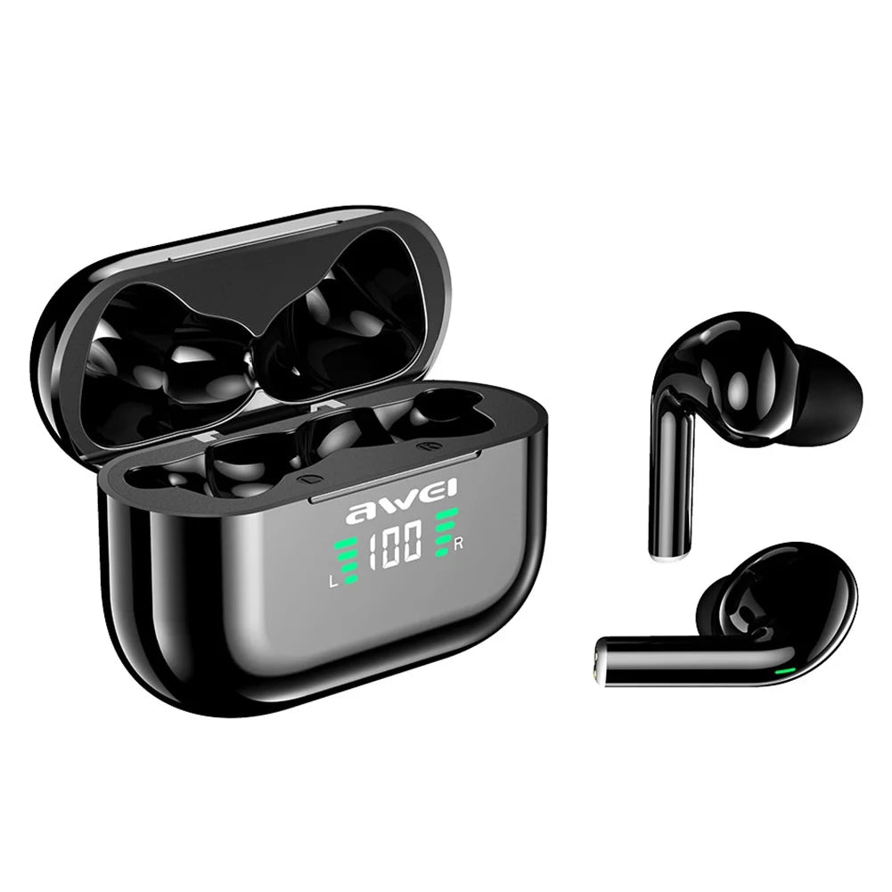Awei T29P Bluetooth V5.0 LED Digital Display Ture Wireless Sports IPX4 Waterproof TWS