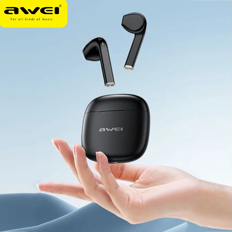 Awei T26 Pro TWS In-Ear Earbuds Bluetooth Earphones Smart Touch With Charging Case Long Battery Life Extra Bass Headset