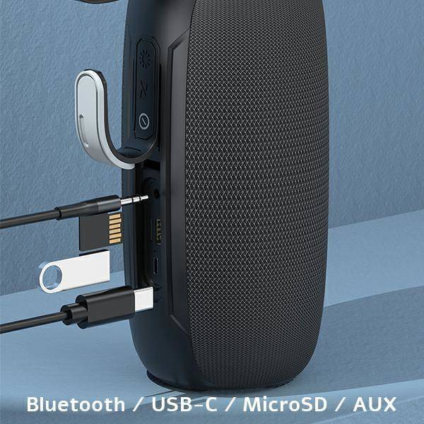 Awei Bluetooth Wireless Speaker Y370 Outdoor Caixa De Som Bluetooth 20W With RGB LED Colorful Flashing Light - Local Warranty - 6 Months