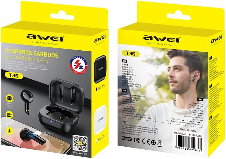 Awei T36 Earbuds - Black