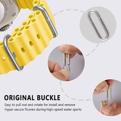 Soft Silicone iWatch Strap Series Ultra -Yellow