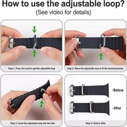 Soft Silicone iWatch Strap Series Ultra -Black