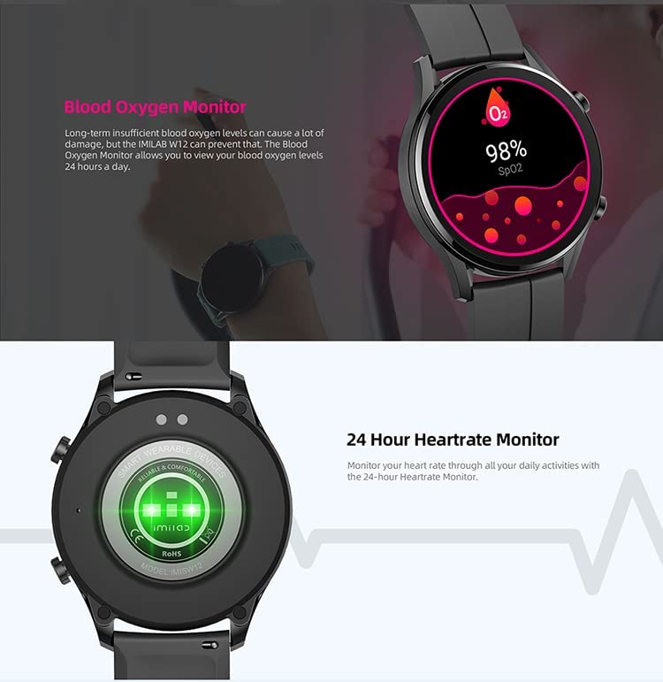 IMILAB Smart Watch, Black - W12