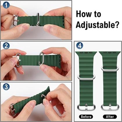 Soft Silicone iWatch Strap Series Ultra -Green