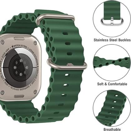 Soft Silicone iWatch Strap Series Ultra -Green
