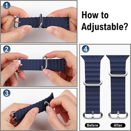 Soft Silicone iWatch Strap Series Ultra -Blue