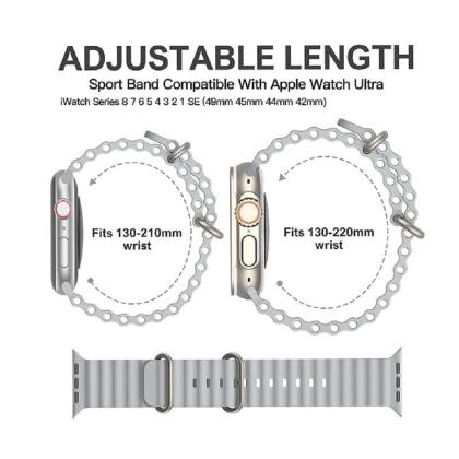 Soft Silicone iWatch Strap Series Ultra -Grey