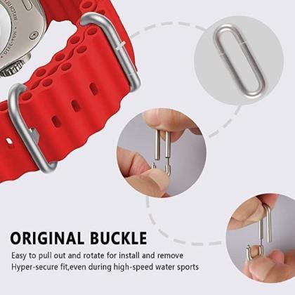Soft Silicone iWatch Strap Series Ultra -Red