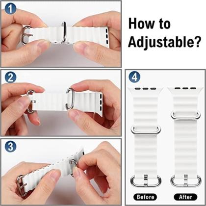 Soft Silicone iWatch Strap Series Ultra -White