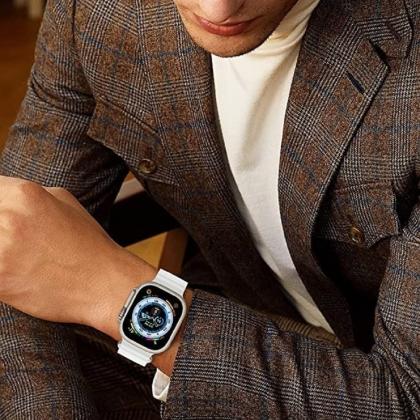 Soft Silicone iWatch Strap Series Ultra -White