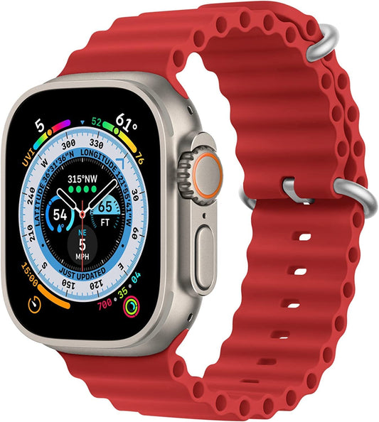 Soft Silicone iWatch Strap Series Ultra -Red