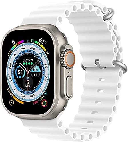 Soft Silicone iWatch Strap Series Ultra -White