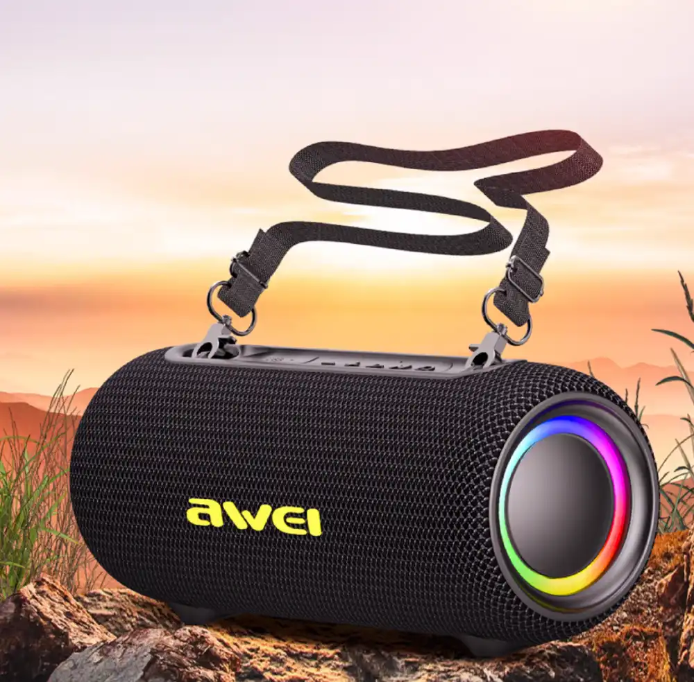 Awei KA33 Bluetooth Speaker 26W Hi-Fi Music  Waterproof Outdoor Speaker With Dynamic RGB  Lighting - Local warranty - 6 Months