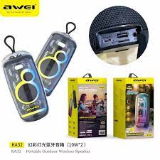 Awei KA35 20W Bluetooth Speaker HIFI Dynamic Lighting Sound Effect Bass Translucent Subwoofer Original Speaker - Local Warranty - 6 Months