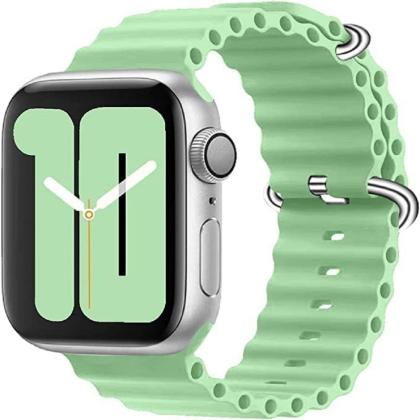 Soft Silicone iWatch Strap Series Ultra -Mint Green
