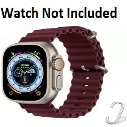 Soft Silicone iWatch Strap Series Ultra -Wine Red
